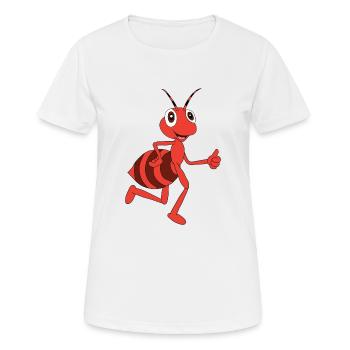 Fourmi de dessin animé - T-shirt respirant Femme - blanc - Devant - AI Model Female 172 dark (172cm)
