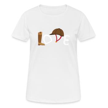 Casque de bottes de cavalier cadeau cadeau beau cheval - T-shirt respirant Femme - blanc - Devant - AI Model Female 172 dark (172cm)