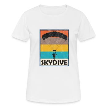 Skydive skydiving parachute jumping gliding - Women's Breathable T-Shirt - white - Front - AI Model Female 172 dark (172cm)