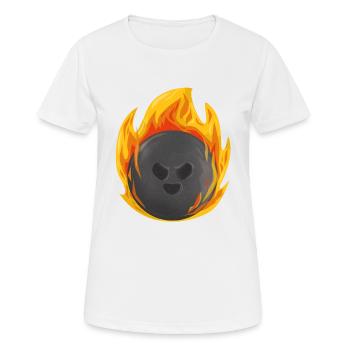 Bowling Bowler Bowling Ball Pins Cadeau De Grève - T-shirt respirant Femme - blanc - Devant - AI Model Female 172 dark (172cm)