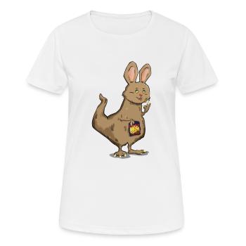 Cadeau d'animal familier T-Rex de dinosaure en lapin - T-shirt respirant Femme - blanc - Devant - AI Model Female 172 dark (172cm)