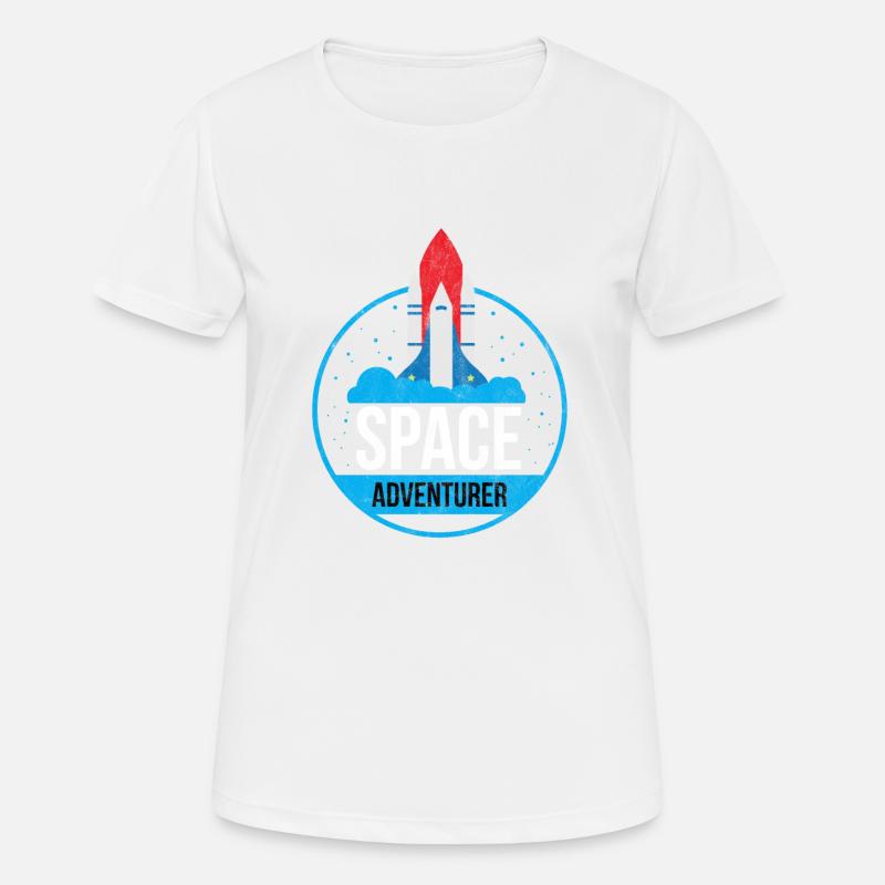 Cadeau d'aventure spatiale - T-shirt respirant Femme - blanc