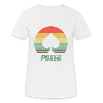 Poker Retro Vintage Sunset Sunrise Oldschool - Women's Breathable T-Shirt - white - Front - AI Model Female 172 dark (172cm)