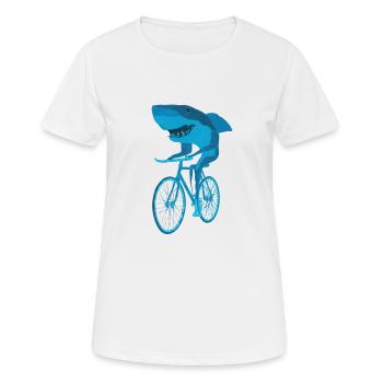 Roue cycliste Hai - T-shirt respirant Femme - blanc - Devant - AI Model Female 172 dark (172cm)