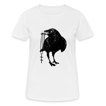 Corbeau Anti-religion Athéisme Athéisme - T-shirt respirant Femme - blanc - Devant - AI Model Female 172 dark (172cm)