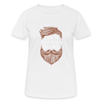 Sexy beard gift idea masculinity porn bars - Women's Breathable T-Shirt - white - Front - AI Model Female 172 dark (172cm)