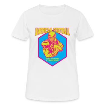 American Football Spruch Quarterback - Frauen T-Shirt atmungsaktiv - Weiß - Vorne - AI Model Female 172 dark (172cm)