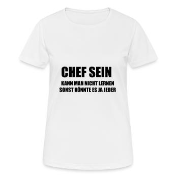 Chef Chefin sein Geschenkidee - Frauen T-Shirt atmungsaktiv - Weiß - Vorne - AI Model Female 172 dark (172cm)