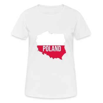 Pologne Polen Polska Souvenir - T-shirt respirant Femme - blanc - Devant - AI Model Female 172 dark (172cm)