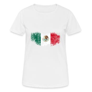 Drapeau mexicain - T-shirt respirant Femme - blanc - Devant - AI Model Female 172 dark (172cm)
