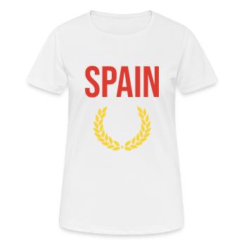 Espagne Espagne Espagne - T-shirt respirant Femme - blanc - Devant - AI Model Female 172 dark (172cm)