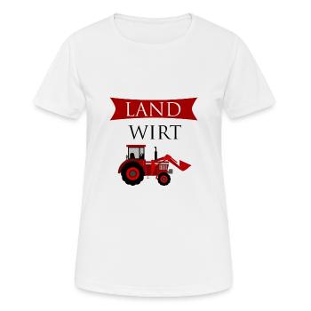 Landwirt - Frauen T-Shirt atmungsaktiv - Weiß - Vorne - AI Model Female 172 dark (172cm)