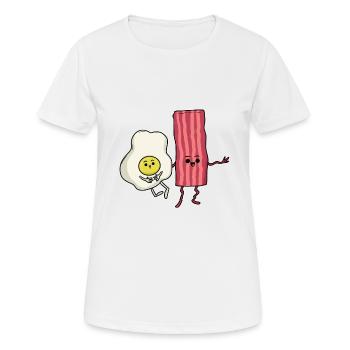 Idée de petit déjeuner - T-shirt respirant Femme - blanc - Devant - AI Model Female 172 dark (172cm)