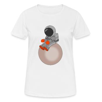Astronaut - Frauen T-Shirt atmungsaktiv - Weiß - Vorne - AI Model Female 172 dark (172cm)