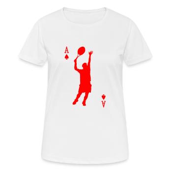 Tennis tennis balle sport ball cadeau - T-shirt respirant Femme - blanc - Devant - AI Model Female 172 dark (172cm)