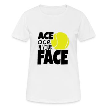 Cadeau de balle de balle de tennis balle de tennis - T-shirt respirant Femme - blanc - Devant - AI Model Female 172 dark (172cm)