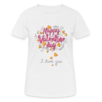 liebe dich 6 - Frauen T-Shirt atmungsaktiv - Weiß - Vorne - AI Model Female 172 dark (172cm)