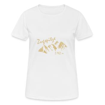 Pointe de Zougspitze - T-shirt respirant Femme - blanc - Devant - AI Model Female 172 dark (172cm)