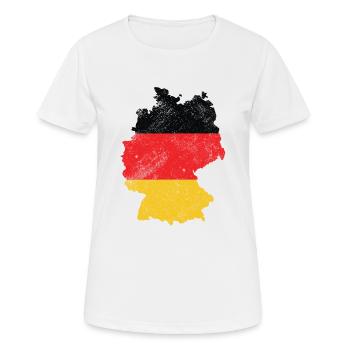 Germany Germany - Women's Breathable T-Shirt - white - Front - AI Model Female 172 dark (172cm)