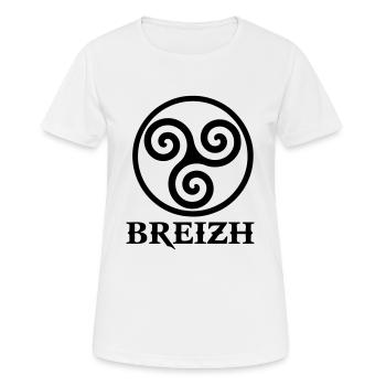 triskelion_breizh - Frauen T-Shirt atmungsaktiv - Weiß - Vorne - AI Model Female 172 dark (172cm)