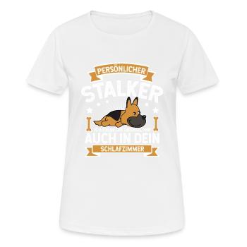 berger allemand - T-shirt respirant Femme - blanc - Devant - AI Model Female 172 dark (172cm)