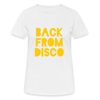 Disco Disco Disco Party Party Party Diskothek - Frauen T-Shirt atmungsaktiv - Weiß - Vorne - AI Model Female 172 dark (172cm)