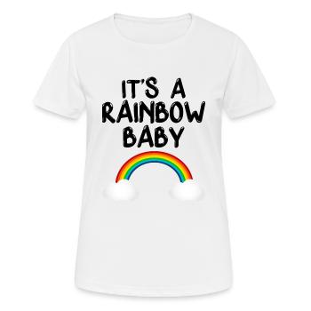 It’s a Rainbow Baby Homosexualité LGBT Homoehe - T-shirt respirant Femme - blanc - Devant - AI Model Female 172 dark (172cm)