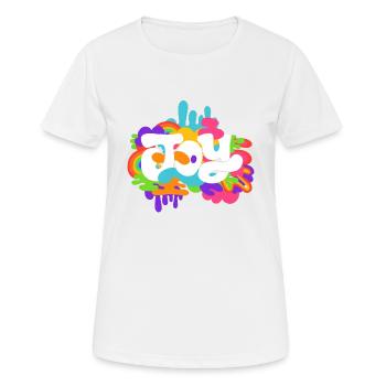 Tee-shirt joie amusement fou et joie - T-shirt respirant Femme - blanc - Devant - AI Model Female 172 dark (172cm)