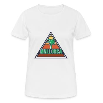 Majorque - T-shirt respirant Femme - blanc - Devant - AI Model Female 172 dark (172cm)