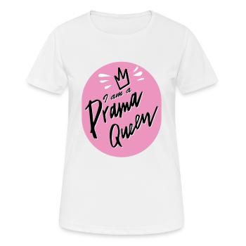 Je suis une reine du drame - T-shirt respirant Femme - blanc - Devant - AI Model Female 172 dark (172cm)