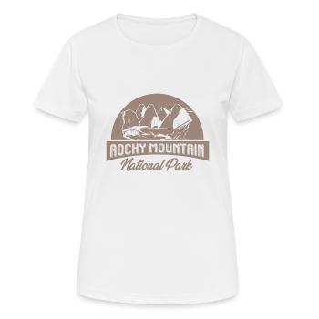 Rocky Mountains National Park logo - Women's Breathable T-Shirt - white - Front - AI Model Female 172 dark (172cm)
