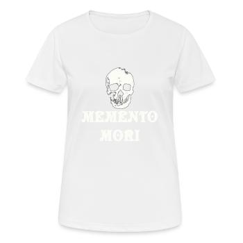 Memento Mori Totenkopf Totenschädel Gothic - Frauen T-Shirt atmungsaktiv - Weiß - Vorne - AI Model Female 172 dark (172cm)