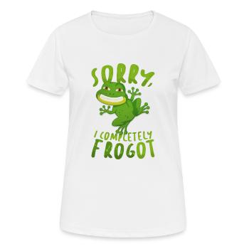 Jeu de mots grenouille Drôle de dire cadeau d'humour - T-shirt respirant Femme - blanc - Devant - AI Model Female 172 dark (172cm)