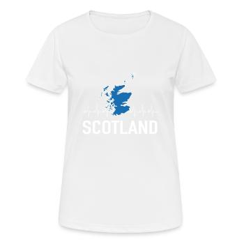 Schottland Heartbeat Dudelsack Kilt Geschenk - Frauen T-Shirt atmungsaktiv - Weiß - Vorne - AI Model Female 172 dark (172cm)