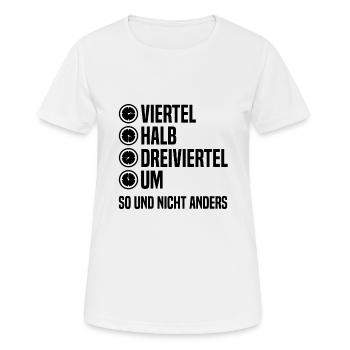 Ostdeutschland Uhrzeit Ossi DDR Ostblock - Frauen T-Shirt atmungsaktiv - Weiß - Vorne - AI Model Female 172 dark (172cm)