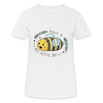 Motivation, Positives Denken - Frauen T-Shirt atmungsaktiv - Weiß - Vorne - AI Model Female 172 dark (172cm)