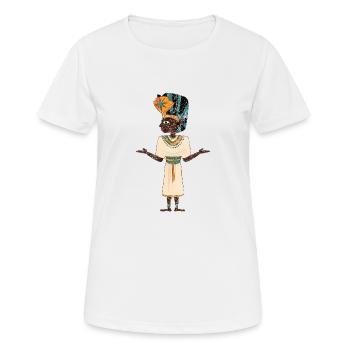 Altes Ägypten Shirt Ankh Kemet Ra Ägypter - Frauen T-Shirt atmungsaktiv - Weiß - Vorne - AI Model Female 172 dark (172cm)