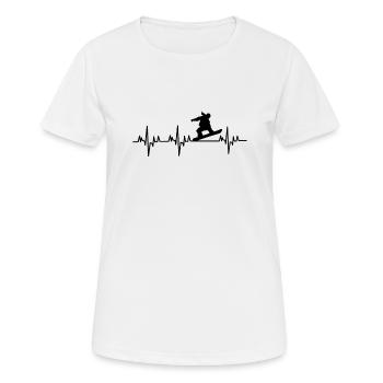 Snowboard - T-shirt respirant Femme - blanc - Devant - AI Model Female 172 dark (172cm)