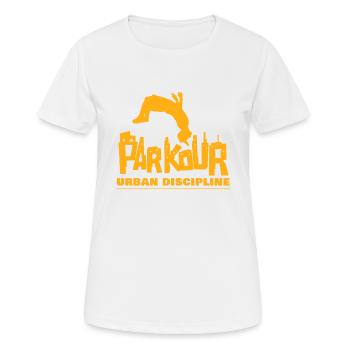 Parkour Urban Discipline Obstacle Jump Gift - T-shirt respirant Femme - blanc - Devant - AI Model Female 172 dark (172cm)