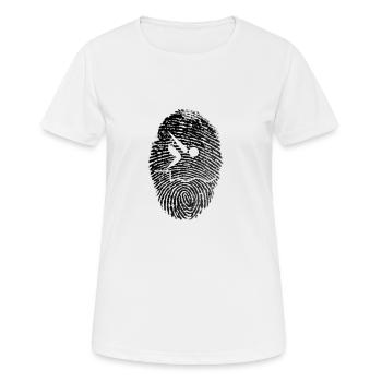 Fingerabdruck Schwimmer Schwimmen Schwimmverein - Frauen T-Shirt atmungsaktiv - Weiß - Vorne - AI Model Female 172 dark (172cm)