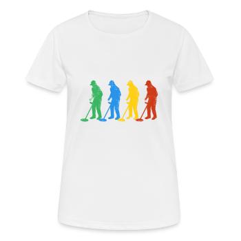 Détecteur de métaux pods chasse au trésor sonde trésor - T-shirt respirant Femme - blanc - Devant - AI Model Female 172 dark (172cm)