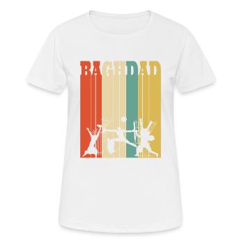 Freiheitsdenkmal Bagdad T-Shirt, an Vinta zu erinnern - Frauen T-Shirt atmungsaktiv - Weiß - Vorne - AI Model Female 172 dark (172cm)