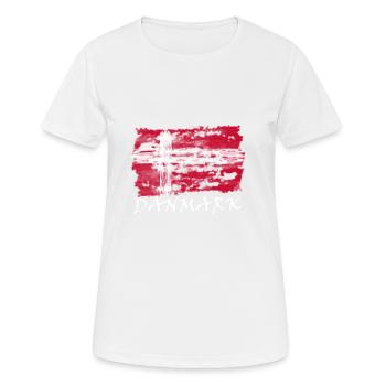 Drapeau danois - T-shirt respirant Femme - blanc - Devant - AI Model Female 172 dark (172cm)
