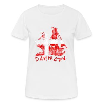 Drapeau danois - T-shirt respirant Femme - blanc - Devant - AI Model Female 172 dark (172cm)