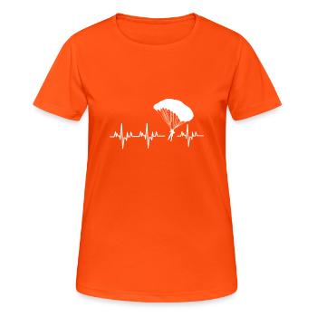 Paragliding - Women's Breathable T-Shirt - neon orange - Front - AI Model Female 172 dark (172cm)
