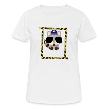 Polizei Waschbär, Polizist, Cops, Polizei Tier - Frauen T-Shirt atmungsaktiv - Weiß - Vorne - AI Model Female 172 dark (172cm)