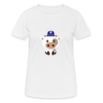 Polizei Kuh Sheriff Kuh Polizei-Tiere Cops - Frauen T-Shirt atmungsaktiv - Weiß - Vorne - AI Model Female 172 dark (172cm)