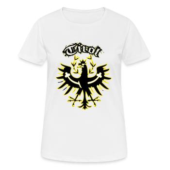 Tirol - Frauen T-Shirt atmungsaktiv - Weiß - Vorne - AI Model Female 172 dark (172cm)
