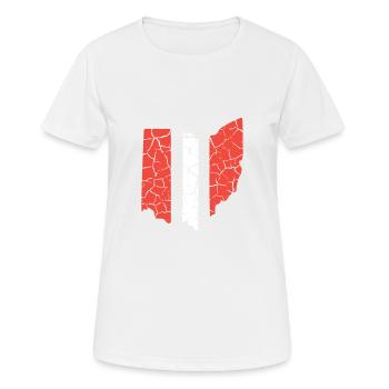 Ohio Cleveland Football Américain Cadeau - T-shirt respirant Femme - blanc - Devant - AI Model Female 172 dark (172cm)