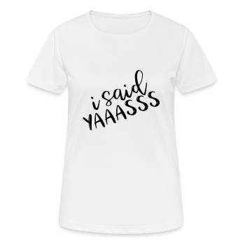Bachelor Party Gift Bride Engaged Marriage - Women's Breathable T-Shirt - white - Front - AI Model Female 172 dark (172cm)